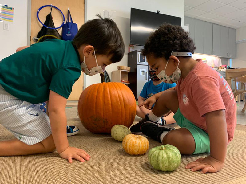 children learning in spanish immersion class