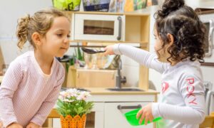 2 girls playing in Preschool in Coral Gables, Coconut Grove, Pinecrest, FL, South Miami