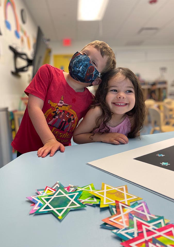 boy and girl in jewish child care class in Coral Gables, Pinecrest, FL, South Miami, Coconut Grove