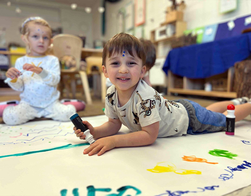 2year olds-boy coloring